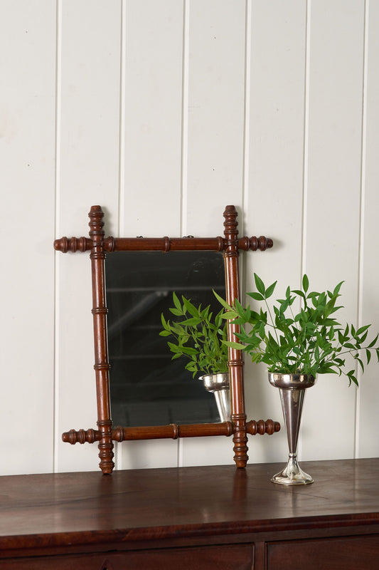 French Faux Bamboo Mirror (c. 1900)