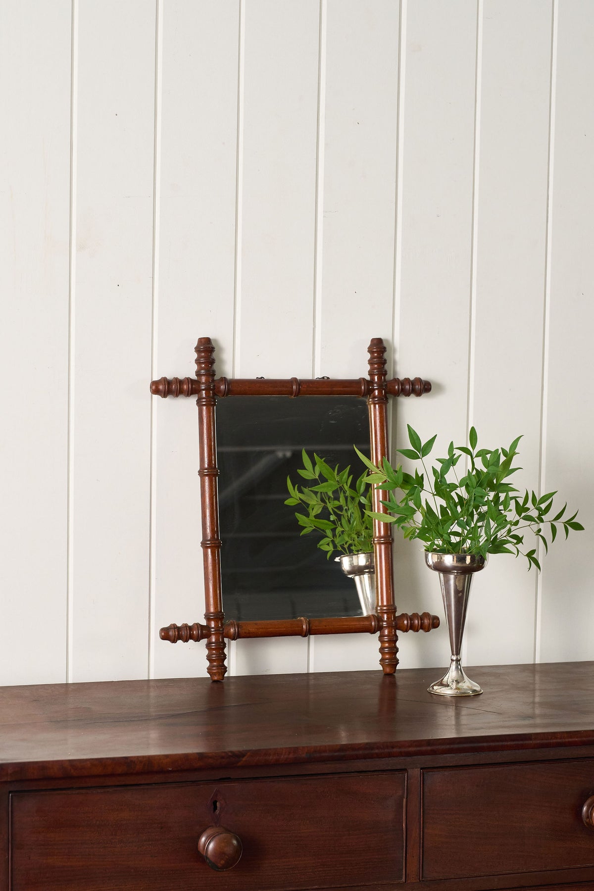 French Faux Bamboo Mirror (c. 1900)