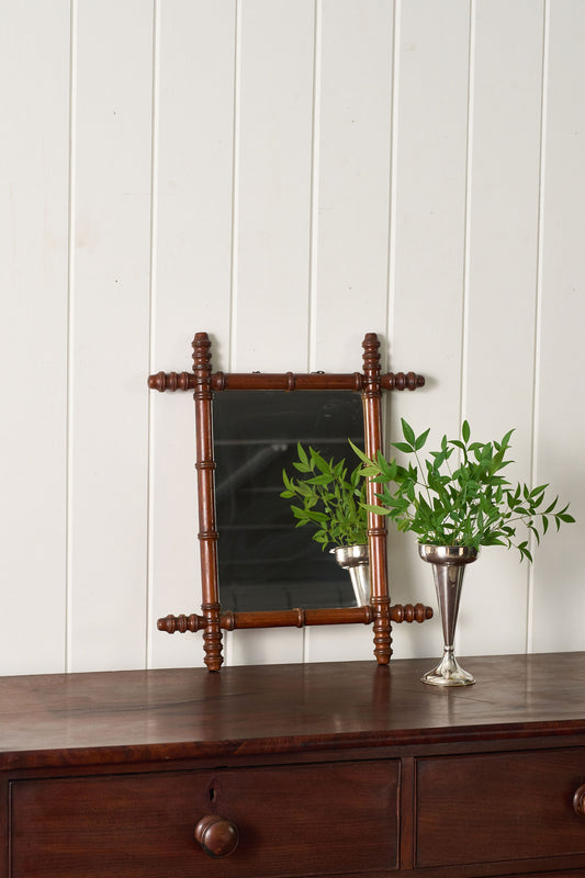 French Faux Bamboo Mirror (c. 1900)