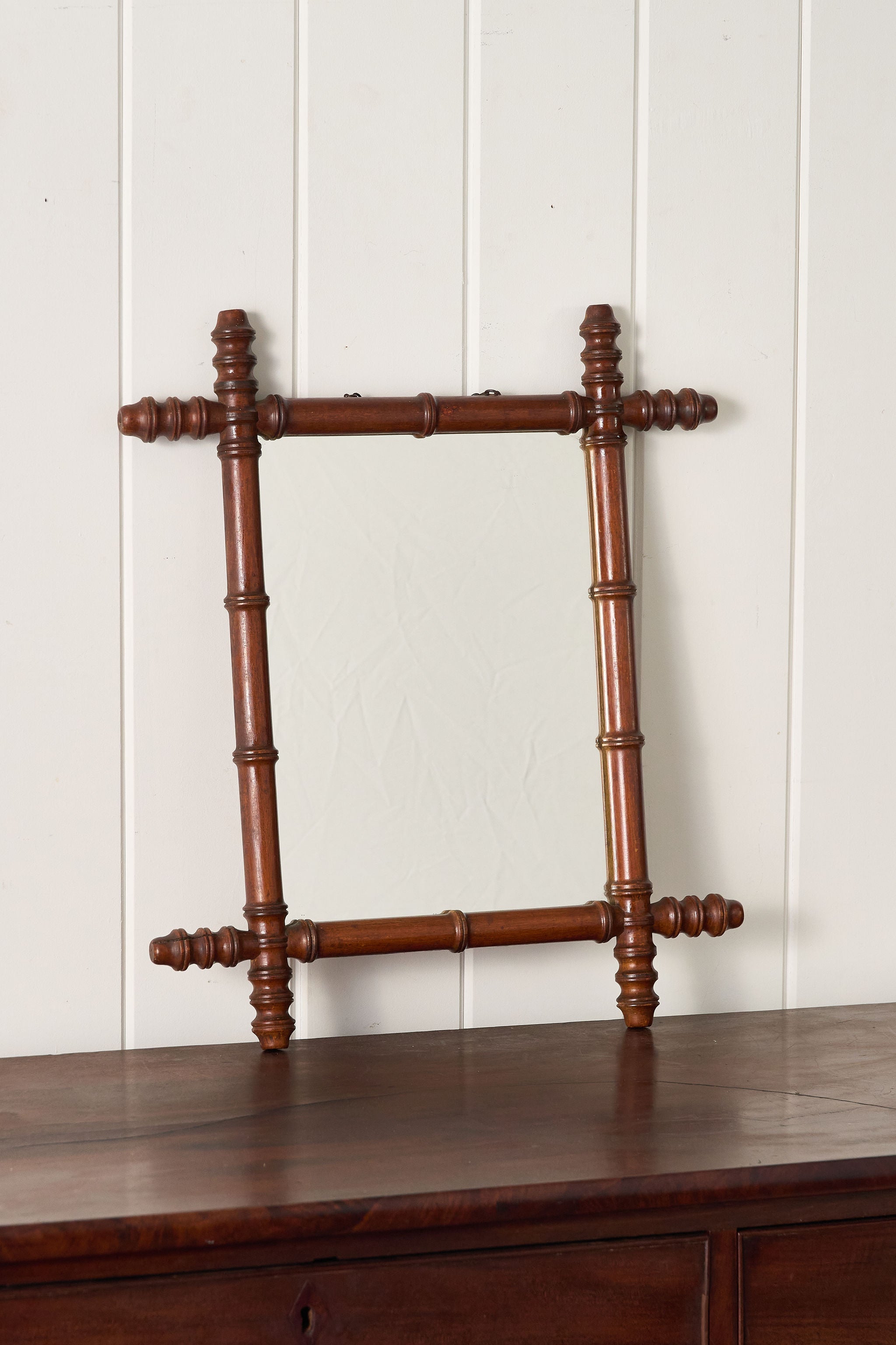 French Faux Bamboo Mirror (c. 1900)