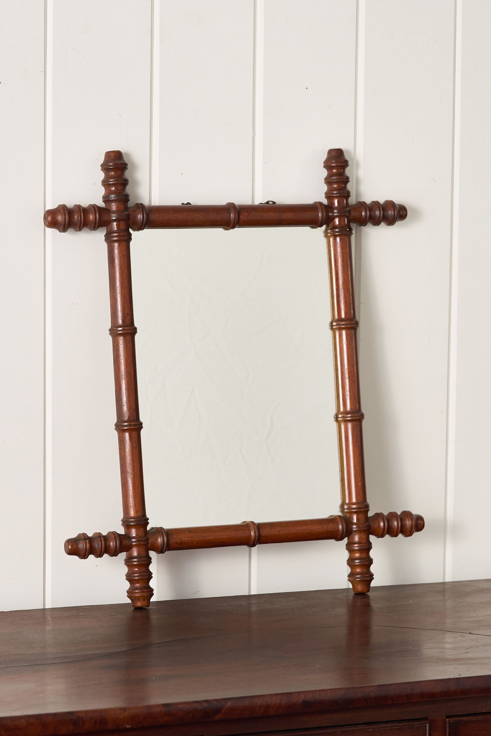 French Faux Bamboo Mirror (c. 1900)