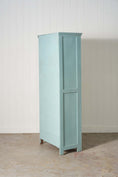 Load image into Gallery viewer, Blue Painted English Pine Single Door Cabinet Cupboard
