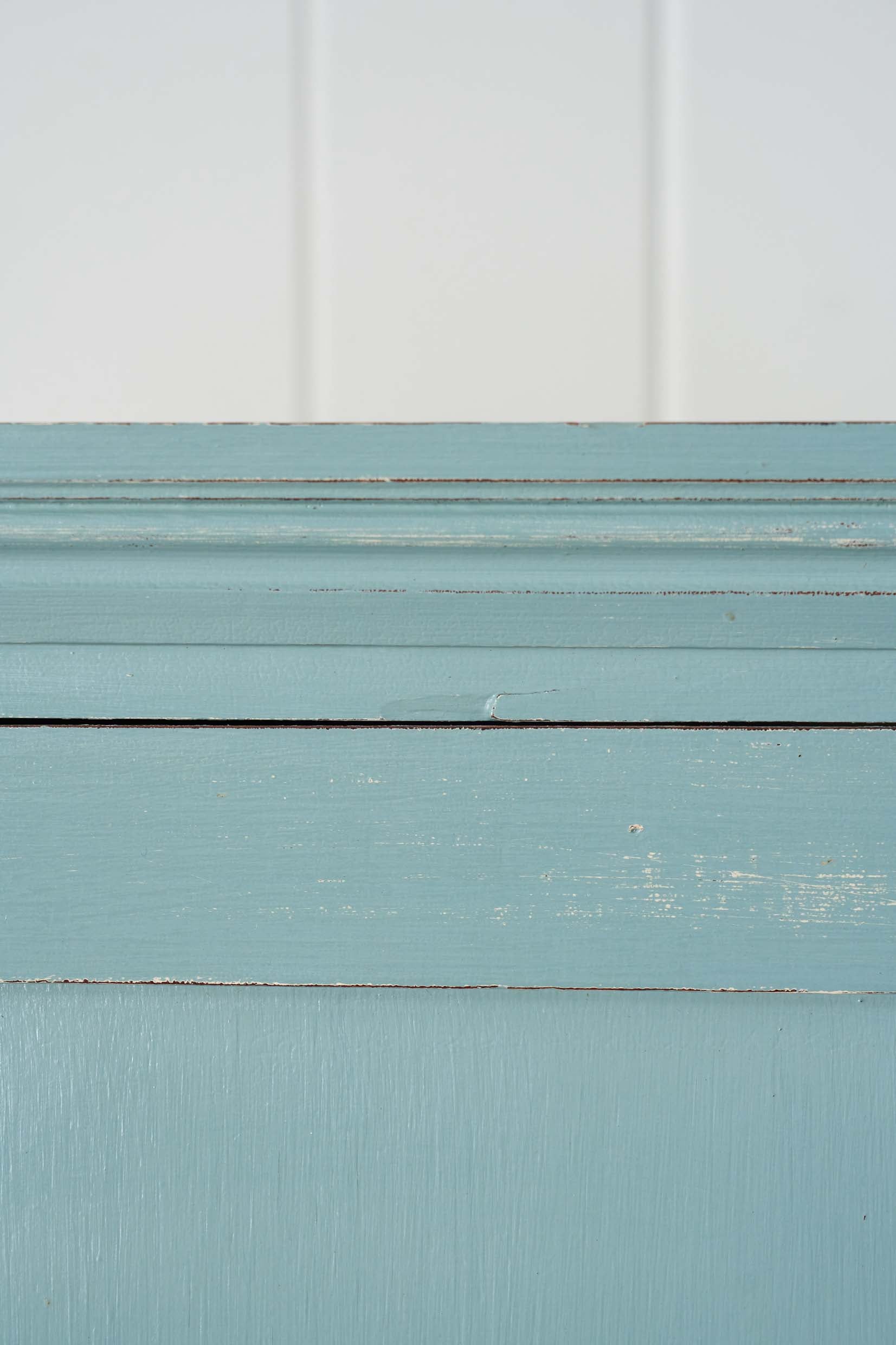 Blue Painted English Pine Single Door Cabinet Cupboard
