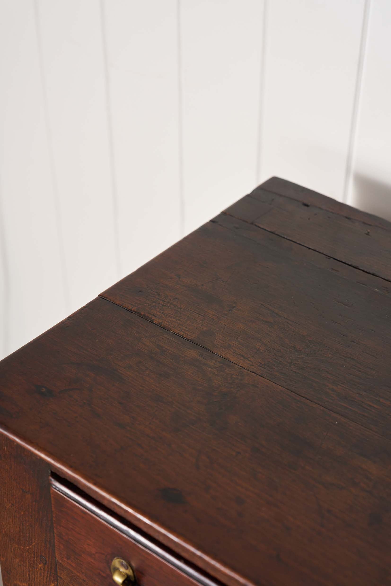 18th Century Oak Dresser Base with Raised Panel Cupboard Doors (c. 1740)