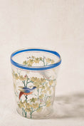 Load image into Gallery viewer, Hand Painted Glass Vase with Bluebirds and Flowers

