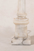 Load image into Gallery viewer, Vintage Alabaster Column Table Lamp
