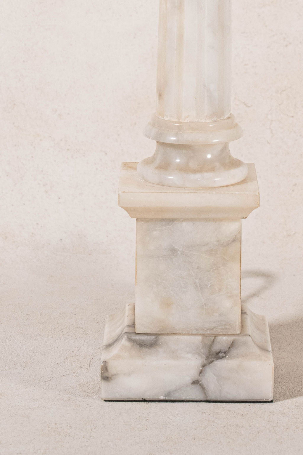 Vintage Alabaster Column Table Lamp