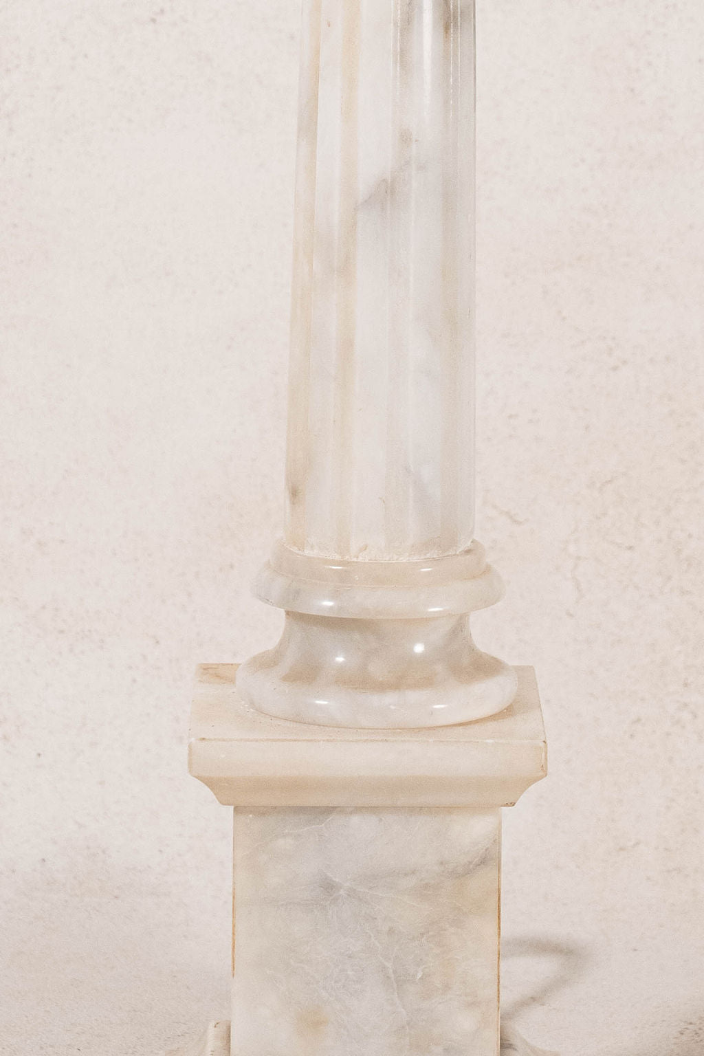 Vintage Alabaster Column Table Lamp