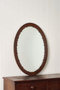 Load image into Gallery viewer, Edwardian Oval Mirror with Interior Scallop + Original Glass
