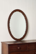 Load image into Gallery viewer, Edwardian Oval Mirror with Interior Scallop + Original Glass
