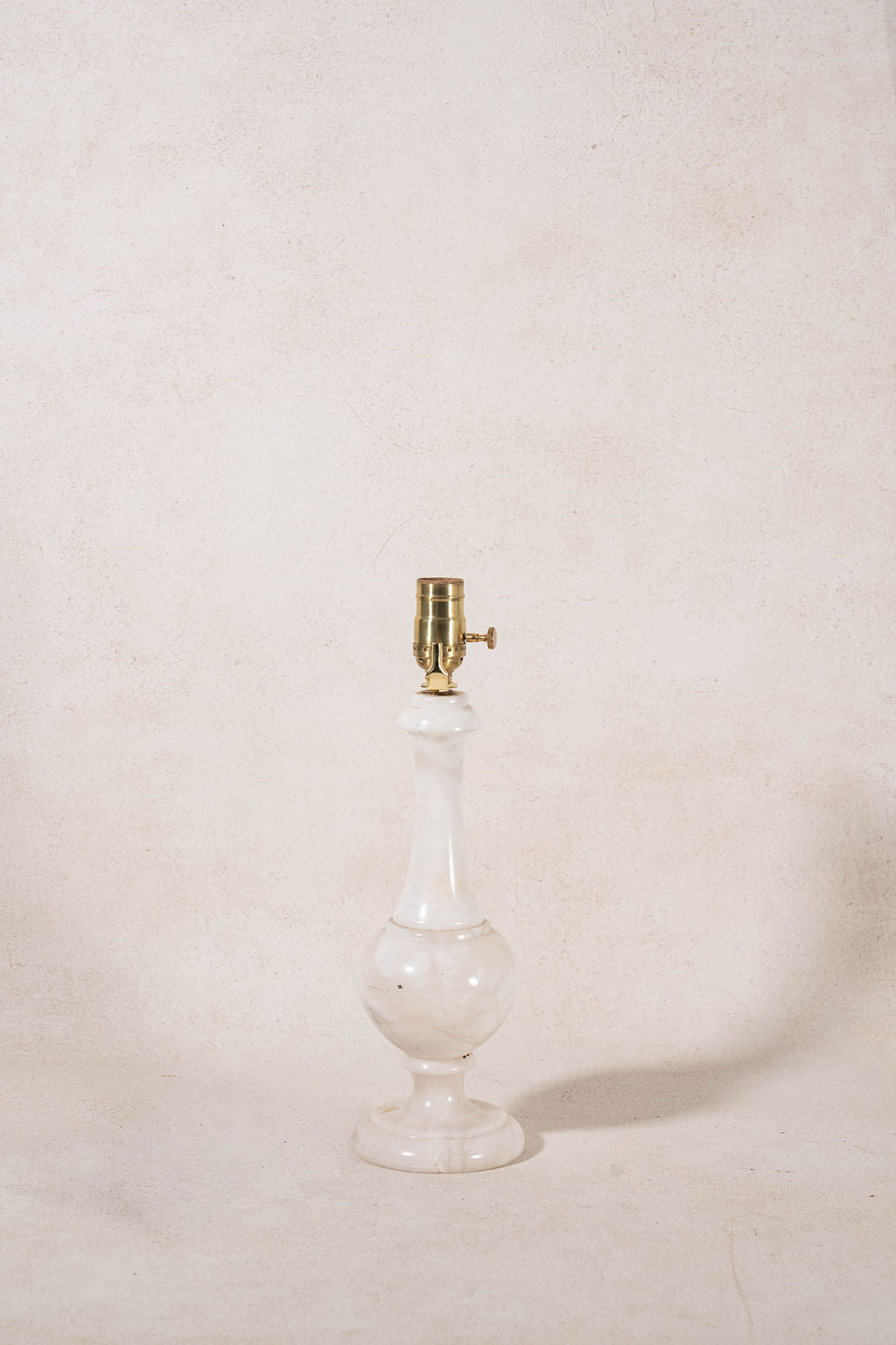 Vintage Alabaster Lamp with Bulbous Base