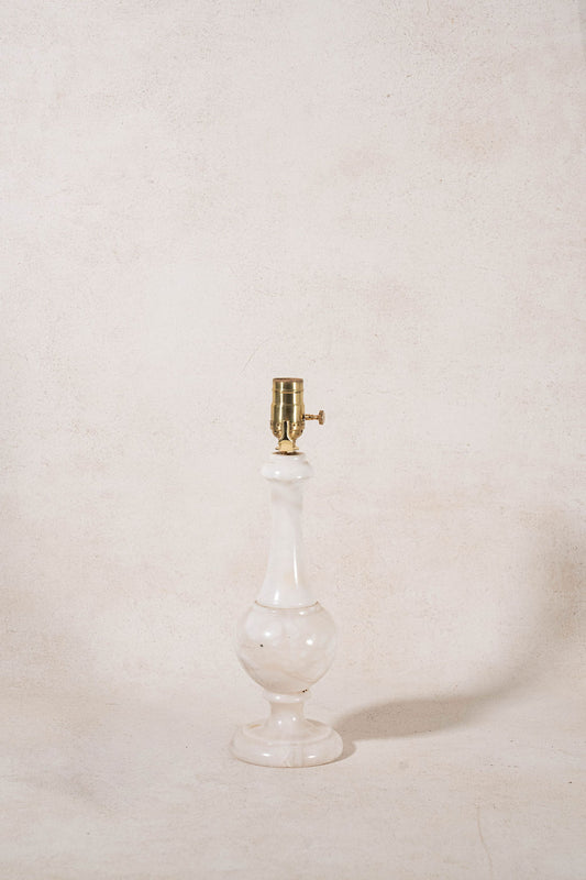 Vintage Alabaster Lamp with Bulbous Base