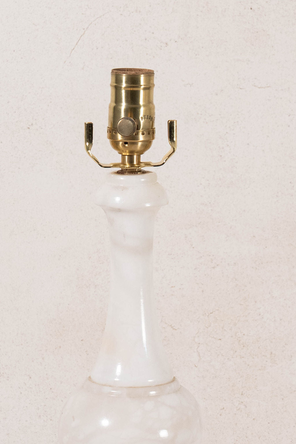 Vintage Alabaster Lamp with Bulbous Base