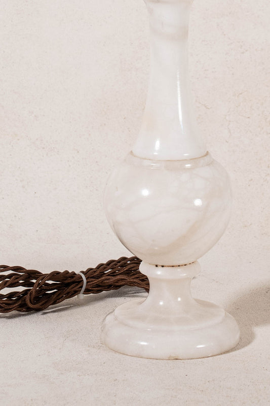 Vintage Alabaster Lamp with Bulbous Base