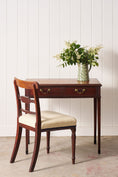 Load image into Gallery viewer, 18th Century Georgian Mahogany Two Drawer Desk With Square Tapered Legs and Spade Feet (c. 1790)
