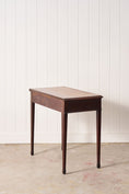 Load image into Gallery viewer, 18th Century Georgian Mahogany Two Drawer Desk With Square Tapered Legs and Spade Feet (c. 1790)
