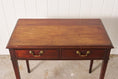 Load image into Gallery viewer, 18th Century Georgian Mahogany Two Drawer Desk With Square Tapered Legs and Spade Feet (c. 1790)
