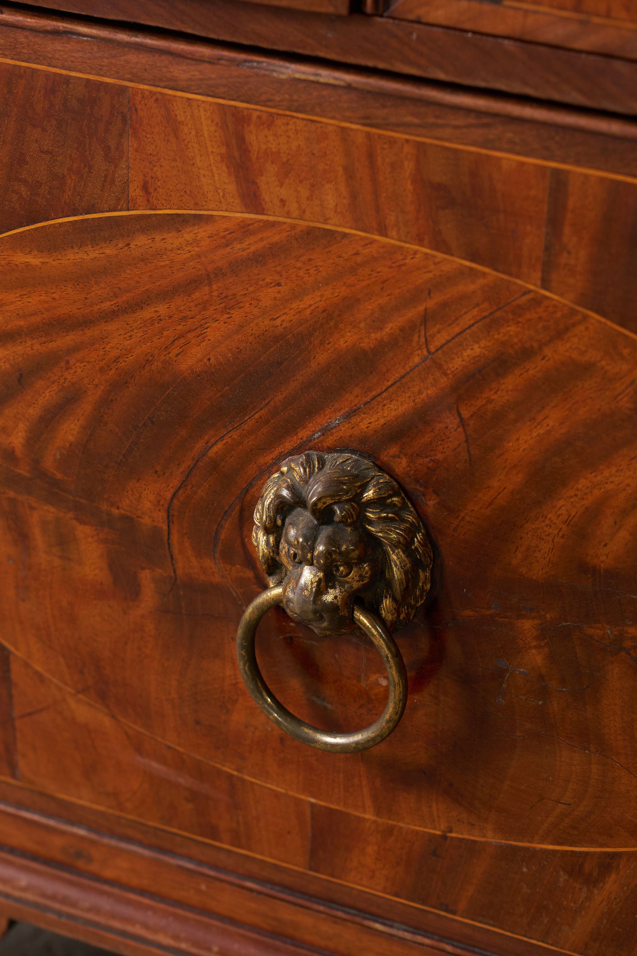 Georgian Inlay Mahogany Night Cabinet with Tray Top (c. 1850)