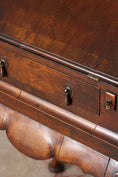 Load image into Gallery viewer, Petite English Walnut Bureau on Queen Anne Style Legs with Carved Shells (c. 1930)
