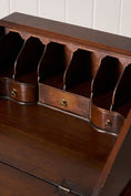 Load image into Gallery viewer, Petite English Walnut Bureau on Queen Anne Style Legs with Carved Shells (c. 1930)
