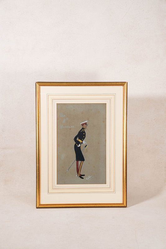 Amusing Military Original Watercolor | Signed (c. 1923)