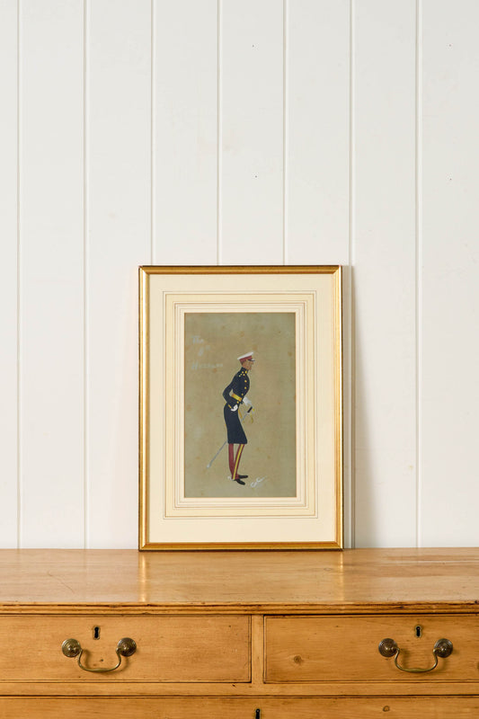 Amusing Military Original Watercolor | Signed (c. 1923)