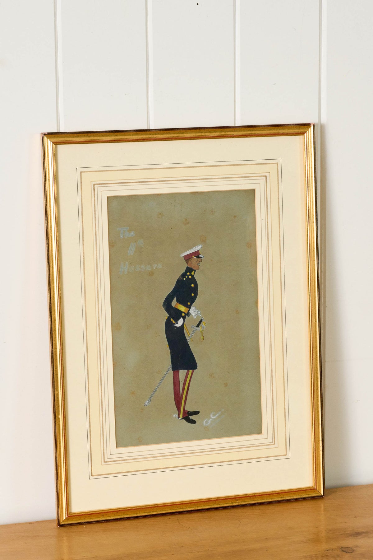 Amusing Military Original Watercolor | Signed (c. 1923)