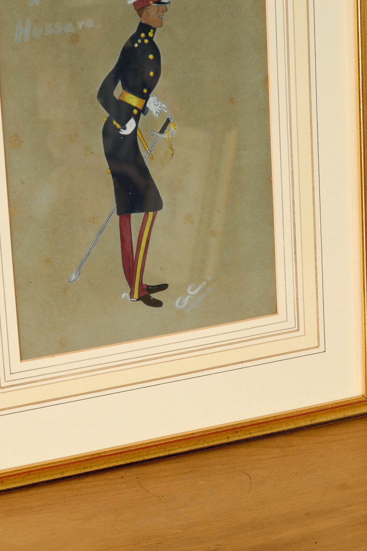 Amusing Military Original Watercolor | Signed (c. 1923)