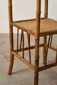 Load image into Gallery viewer, Antique Bamboo Two Tier Side Table
