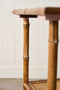 Load image into Gallery viewer, Antique Bamboo Two Tier Side Table

