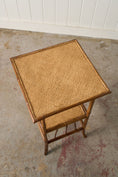 Load image into Gallery viewer, Antique Bamboo Two Tier Side Table
