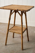 Load image into Gallery viewer, 19th Century Tortoise Bamboo Two Tier Single Side Table
