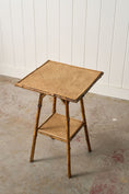 Load image into Gallery viewer, 19th Century Tortoise Bamboo Two Tier Single Side Table
