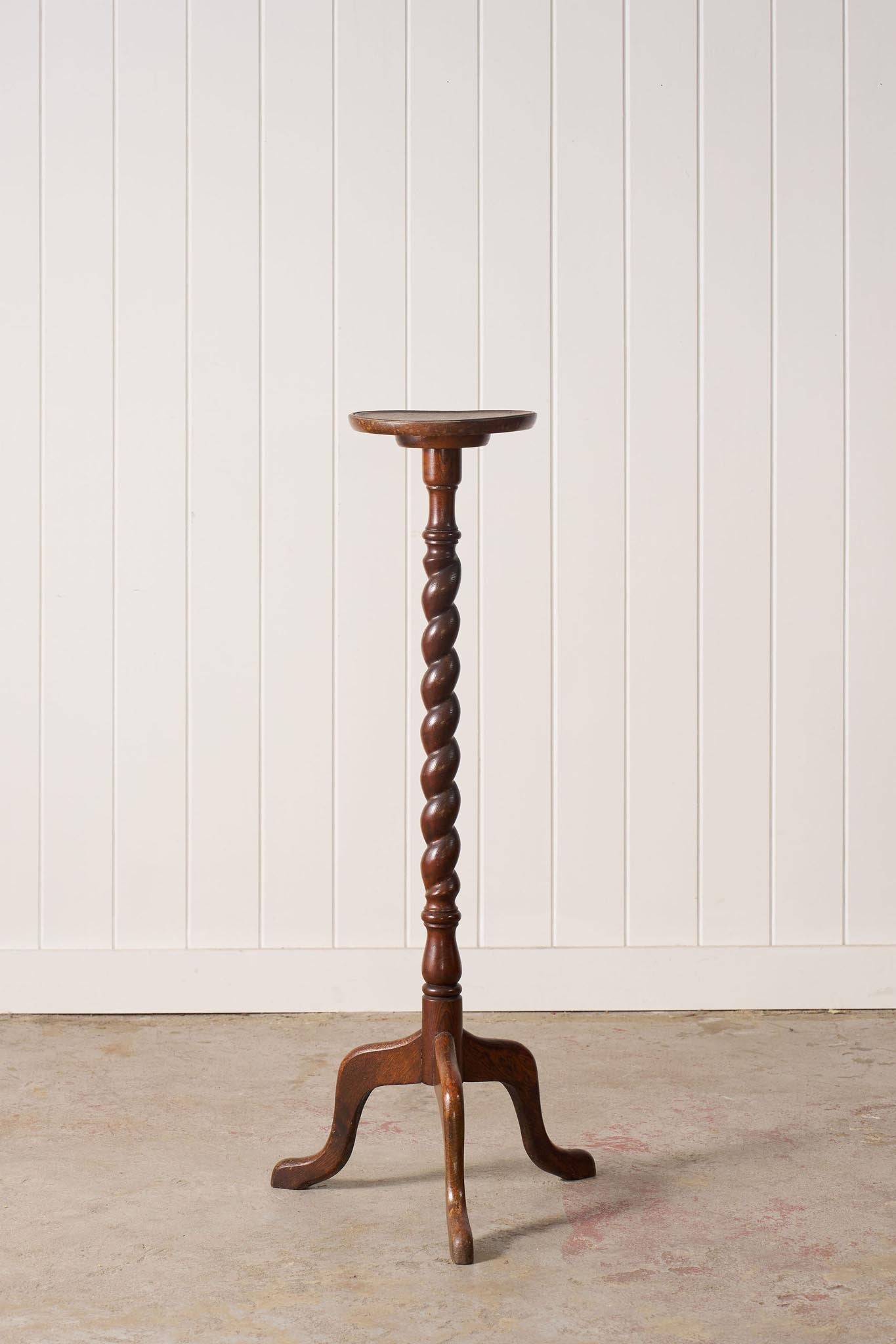 Antique English Barley Twist Plant Stand