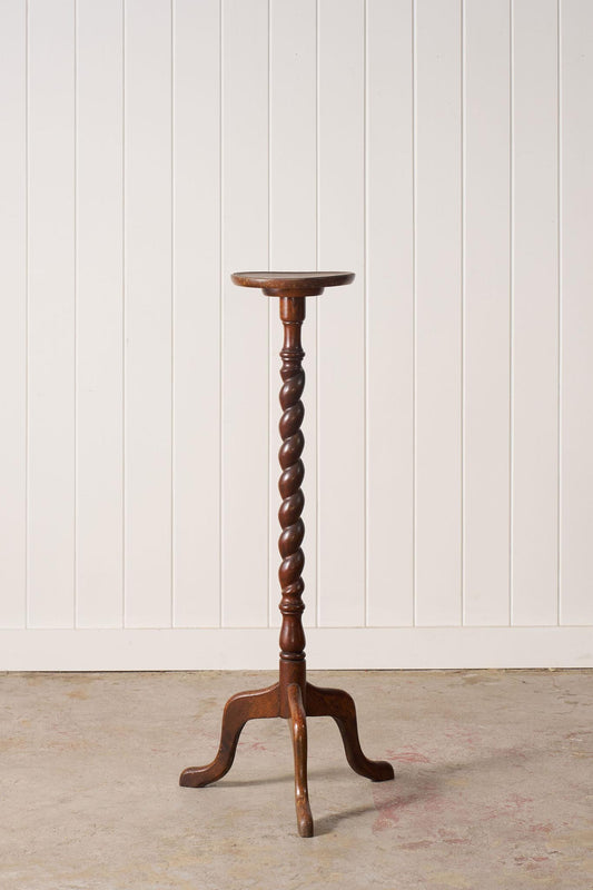 Antique English Barley Twist Plant Stand