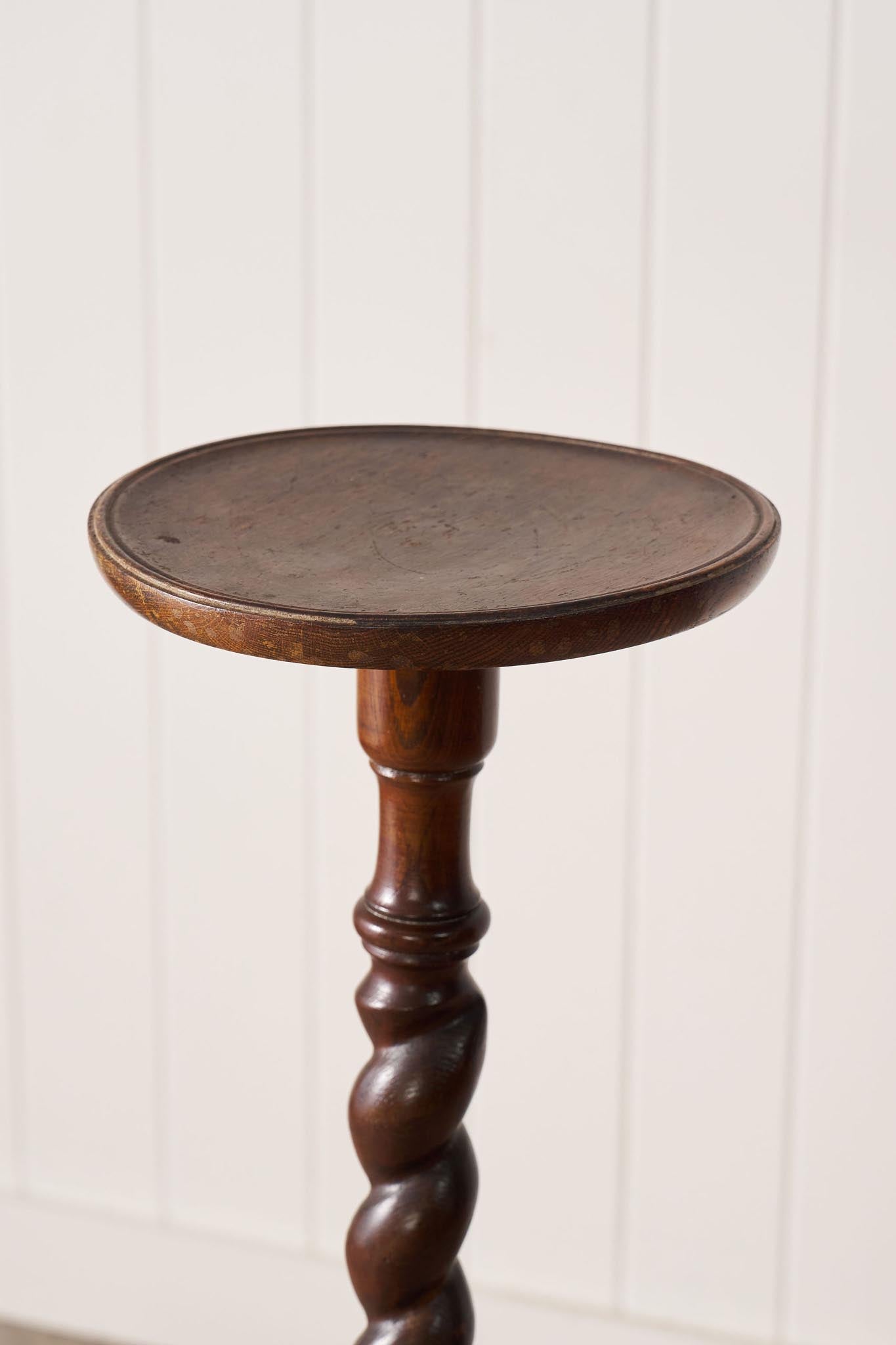 Antique English Barley Twist Plant Stand