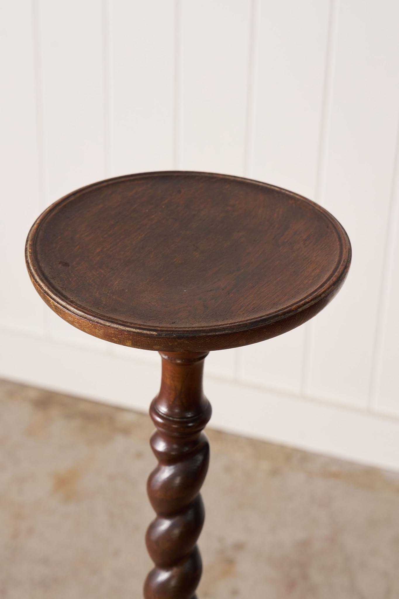 Antique English Barley Twist Plant Stand
