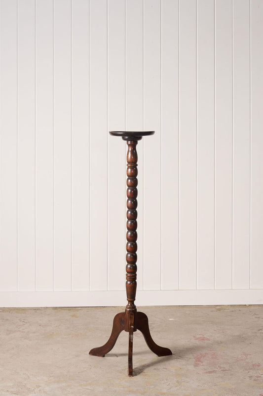 Antique English Plant Stand with Bobbin Detailing