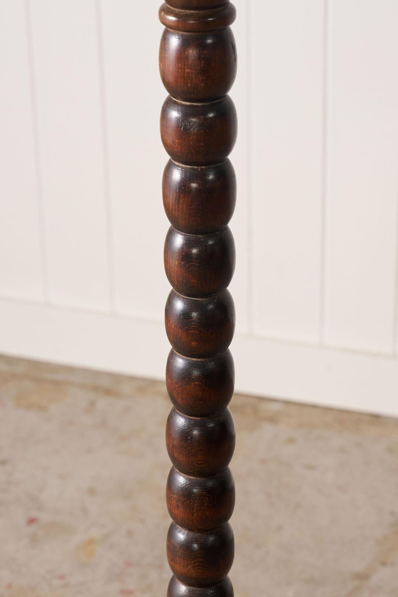 Antique English Plant Stand with Bobbin Detailing