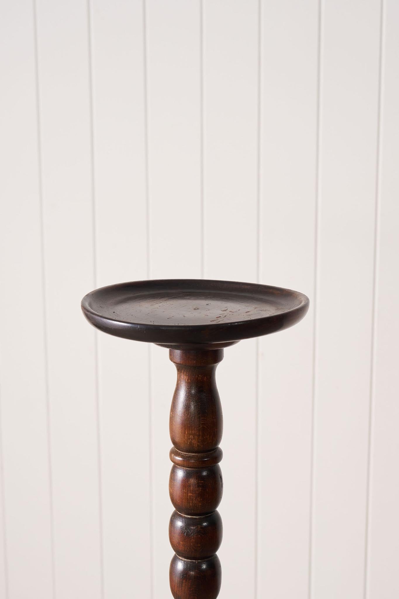 Antique English Plant Stand with Bobbin Detailing
