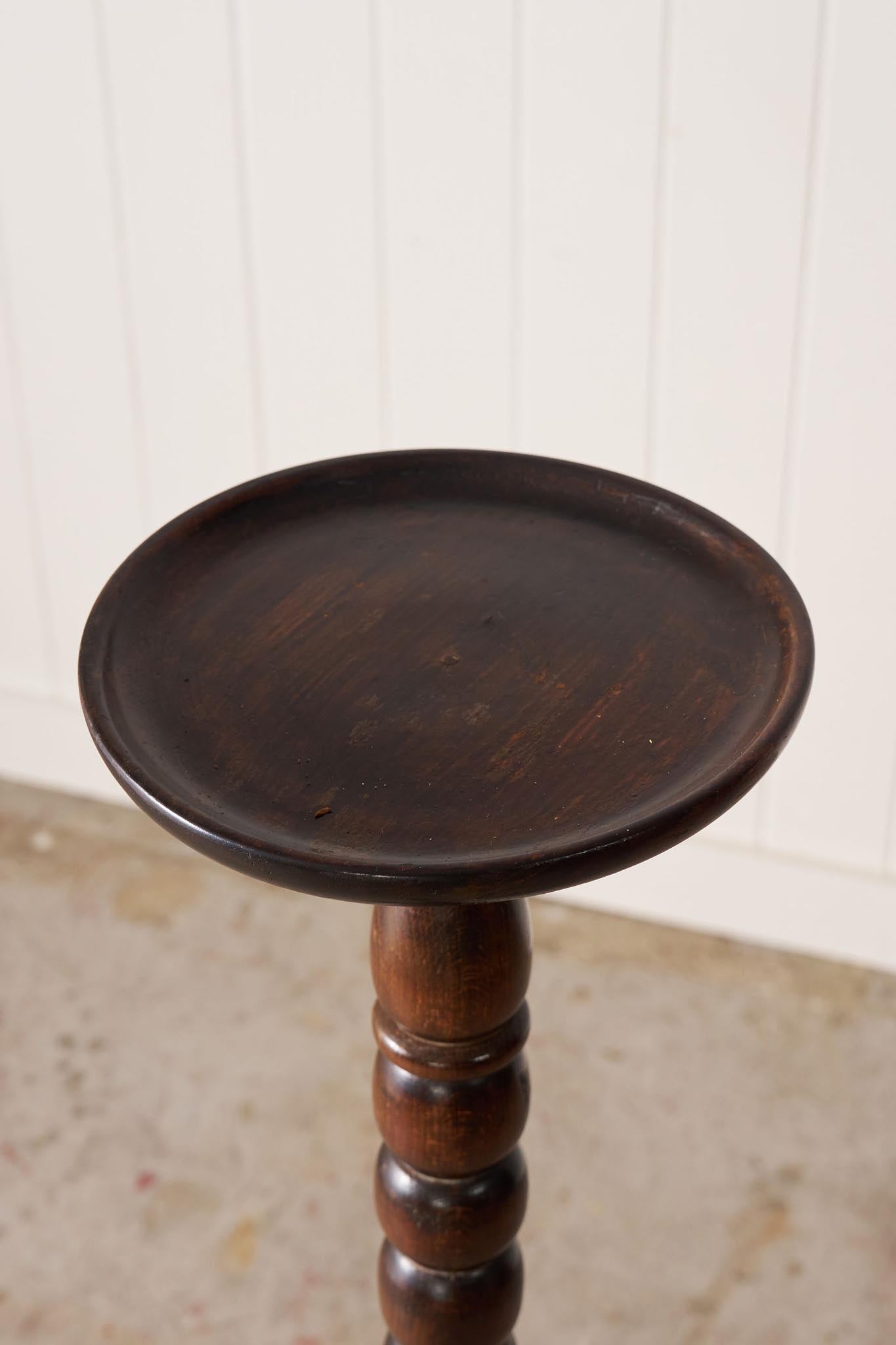 Antique English Plant Stand with Bobbin Detailing