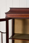 Load image into Gallery viewer, Edwardian Sheraton Revival Mahogany Glass Front Display Case on Spade Legs (c. 1910)
