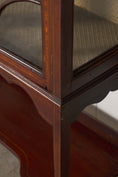 Load image into Gallery viewer, Edwardian Sheraton Revival Mahogany Glass Front Display Case on Spade Legs (c. 1910)
