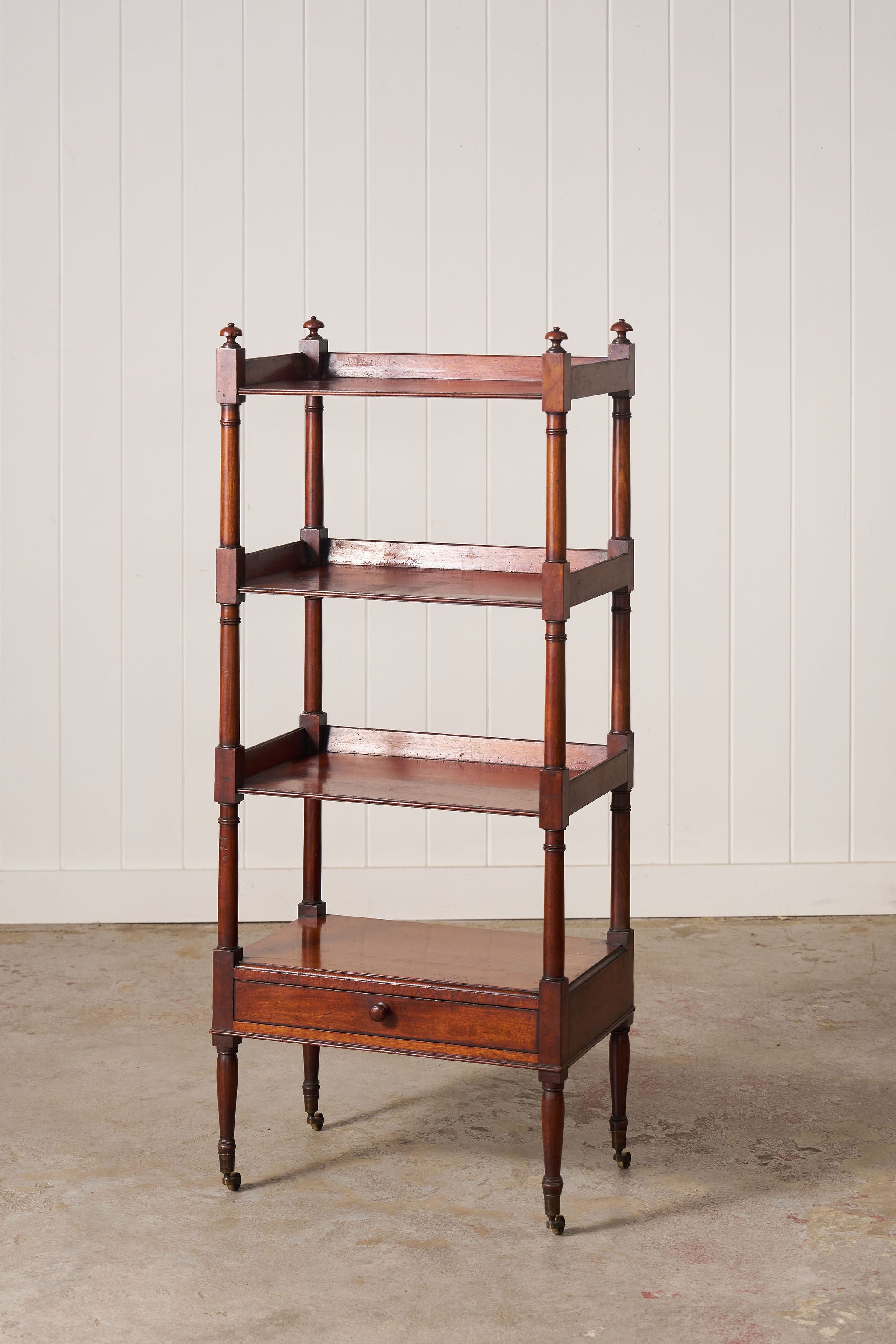 19th Century Walnut Whatnot on Casters
