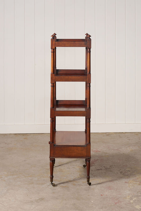 19th Century Walnut Whatnot on Casters
