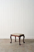 Load image into Gallery viewer, Upholstered Edwardian Stool with Hooved Feet
