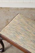 Load image into Gallery viewer, Upholstered Edwardian Stool with Hooved Feet
