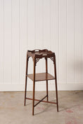 Load image into Gallery viewer, Edwardian Two Tier Scalloped Tray Top Side Table
