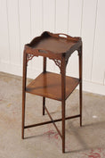 Load image into Gallery viewer, Edwardian Two Tier Scalloped Tray Top Side Table
