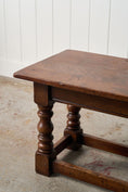 Load image into Gallery viewer, Vintage English Oak Coffee Table/Bench
